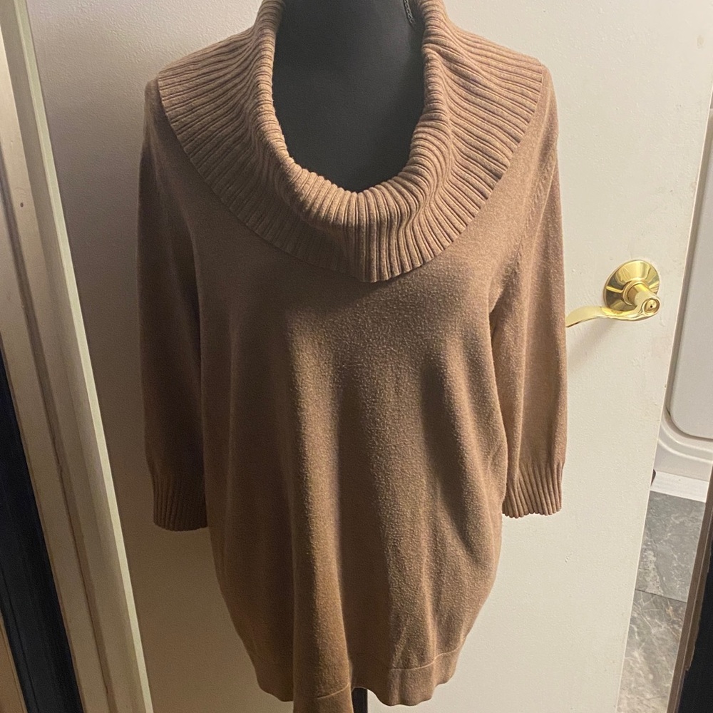 Reitmans Tan Cowl Neck Sweater